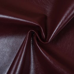 Ткань Дерматин (Кожзам) для мебели, цвет Бордовый (на отрез)  в Ессентуках