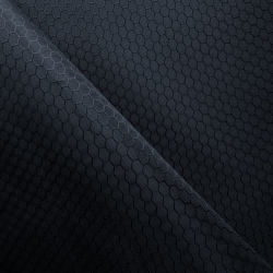 Ткань Оксфорд 300D PU Рип-Стоп СОТЫ, цвет Черный (на отрез)  в Ессентуках