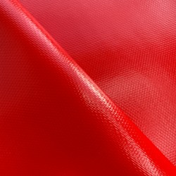 Ткань ПВХ 600 гр/м2 плотная, Красный (Ширина 150см), на отрез  в Ессентуках