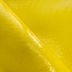 Тентовый материал ПВХ 600 гр/м2 плотная, Жёлтый (Ширина 150см), на отрез  в Ессентуках, 600 г/м2, 1029 руб