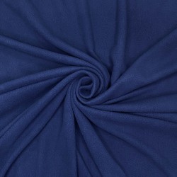 Ткань Флис Односторонний 130 гр/м2, цвет Темно-синий (на отрез)  в Ессентуках
