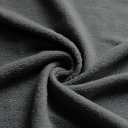 Ткань Флис Односторонний 130 гр/м2, цвет Серый (на отрез)  в Ессентуках