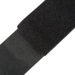 Контактная лента 100мм цвет Чёрный (велькро-липучка, на отрез)  в Ессентуках