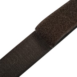 Контактная лента 40мм (38мм) цвет Тёмно-Коричневый (велькро-липучка, на отрез)  в Ессентуках